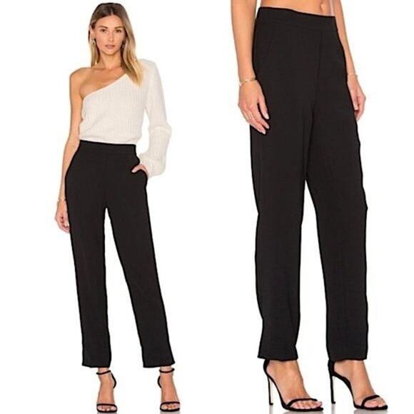 Vince Crepe Lounge Pants Black Dressy Trousers Women Sz XS Straight Leg Pockets - Picture 1 of 12